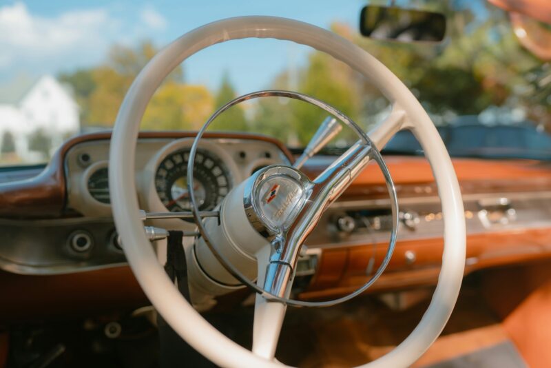 A vintage car detail.